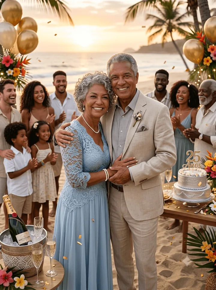 Casal celebrando suas bodas